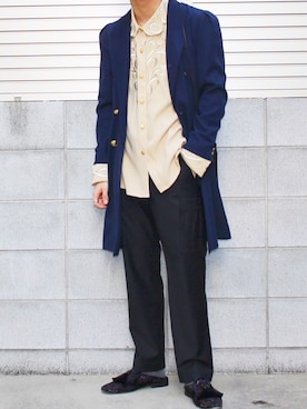 「NUMBER M（ナンバーエム）のアイテム」を使った、Mochiさん（メンズ・172cm）の春コーディネート