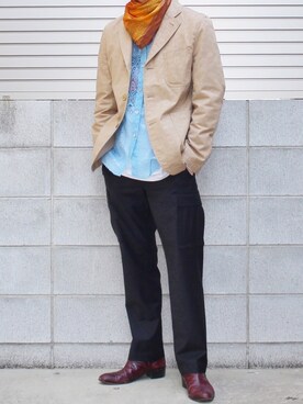 「NUMBER M（ナンバーエム）のアイテム」を使った、Mochiさん（メンズ・172cm）の春コーディネート