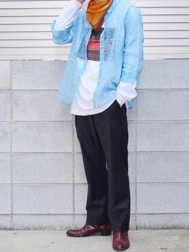 「DELICIOUS（デリシャス）のアイテム」を使った、Mochiさん（メンズ・172cm）の春コーディネート