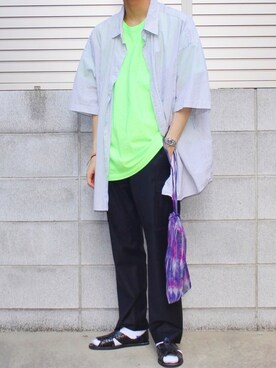 「Journal Standard TRISECT（トライセクト）のアイテム（トップス）」を使った、Mochiさん（メンズ・172cm）の夏コーディネート