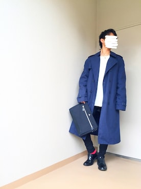 「アイテム（バングル/リストバンド）」を使った、KAZさん（メンズ・173cm・20代）の春コーディネート