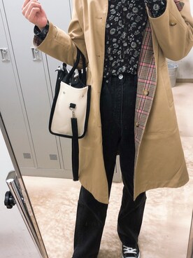 「CONVERSE（コンバース）のCONVERSE コンバース オール スター オックス / ALL STAR OX(BLACK) 32160321（スニーカー）」を使った、☆tomomi☆さん（レディース・170cm・20代）の春コーディネート