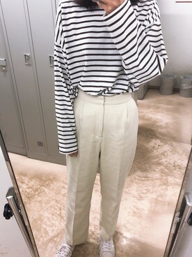 ☆tomomi☆使用「MOUSSY（SPRING TUCK パンツ）」的時尚穿搭