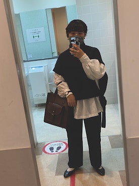「Libra Cue（リブラ キュー）のアイテム（スラックス）」を使った、.panさん（レディース・155cm）の秋コーディネート