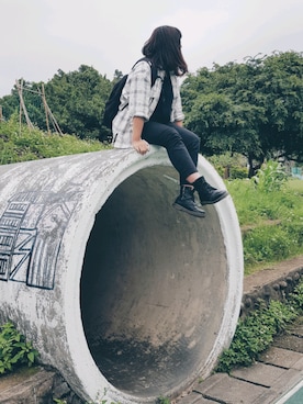 「ORIS（オリス）のアイテム（シューズ）」を使った、yu kさん（レディース・177cm）の夏コーディネート