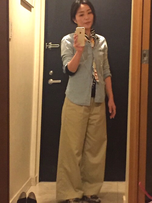 横山桂子 United Arrowsのチノパンツを使ったコーディネート Wear