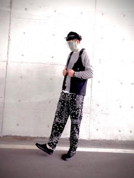 「アイテム（スウェット）」を使った、nozuproductsさん（メンズ・185cm・30代）の冬コーディネート