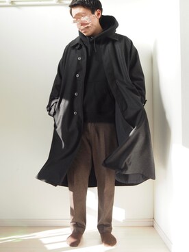 「POLYPLOID（ポリプロイド）のアイテム（その他アウター）」を使った、wacky17さん（メンズ・174cm）の冬コーディネート