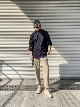 「CDG（シーディージー）のアイテム（シューズ）」を使った、仙仙姚さん（メンズ・175cm）の夏コーディネート