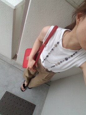 「しまむら（シマムラ）のアイテム（ビーチサンダル）」を使った、yukiさん（レディース・159cm）の夏コーディネート