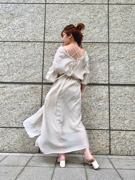 「Chico（チコ）のアイテム（シャツワンピース）」を使った、maii3308さん（レディース・153cm）の春コーディネート