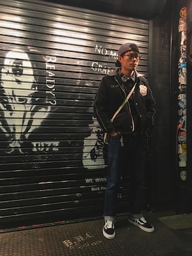 「Subciety（サブサエティ）のアイテム（帽子）」を使った、zoeさん（メンズ・170cm）の冬コーディネート
