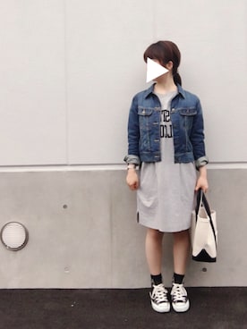「URBAN RESEARCH ROSSO WOMEN（アーバンリサーチ　ロッソ）のアイテム（デニムジャケット）」を使った、aya8さん（レディース・155cm）の春コーディネート