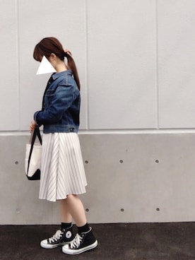 「URBAN RESEARCH ROSSO WOMEN（アーバンリサーチ　ロッソ）のアイテム（デニムジャケット）」を使った、aya8さん（レディース・155cm）の春コーディネート