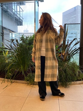 「AVIREX（アヴィレックス）のアイテム（シャツワンピース）」を使った、🌻さん（レディース・156cm）の夏コーディネート
