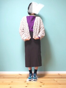 「VIS（ビス）のアイテム（ノーカラージャケット）」を使った、mnさん（レディース・166cm）の秋コーディネート
