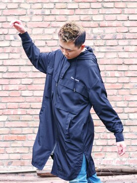「アイテム（トレンチコート）」を使った、丑柑锅锅さん（メンズ・168cm・20代）の春コーディネート