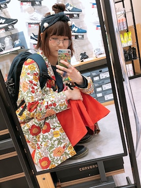 「E hyphen world gallery MANIA（イーハイフンワールドギャラリーマニア）のアイテム（ジャケット/アウター）」を使った、チャッキーナ 𓆌さん（レディース・160cm）の春コーディネート