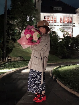 「chambre de charme（シャンブルドゥシャーム）のアイテム（その他アウター）」を使った、チャッキーナ 𓆌さん（レディース・160cm）の春コーディネート