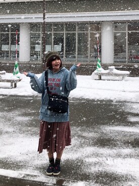 「kvell（ケベル）のアイテム（帽子）」を使った、チャッキーナ 𓆌さん（レディース・160cm）の秋コーディネート