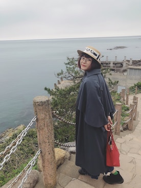 「アイテム（トートバッグ、レッド系）」を使った、チャッキーナ 𓆌さん（レディース・160cm）の春コーディネート