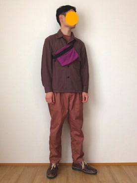 「ユニクロU」｜「アイテム（ミリタリージャケット）」を使った、アドバンストRyoさん（メンズ・170cm）の春コーディネート