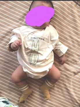 「アイテム（その他ベビー用品、イエロー系）」を使った、maoren2819さん（キッズ・60cm）の冬コーディネート