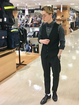 「ボウタイ」｜大澤 拓也さん（メンズ・165cm）の冬コーディネート