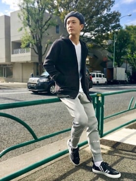 「LAULHERE（ロレール）のVERITABLE/ベリタブル（ハンチング/ベレー帽）」を使った、大澤 拓也さん（メンズ・165cm）の秋コーディネート