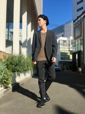 「ZDA（ゼットディーエー）のアイテム」を使った、大澤 拓也さん（メンズ・165cm）の冬コーディネート