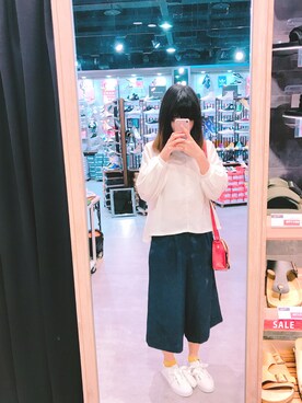 「index（インデックス）のアイテム（パンツ、ブルー系）」を使った、Veroniqueさん（レディース）の春コーディネート