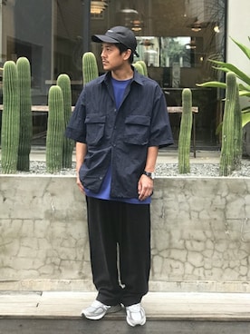「CANVAS.（キャンバス）のアイテム（パンツ）」を使った、Hardyさん（メンズ・165cm）の春コーディネート
