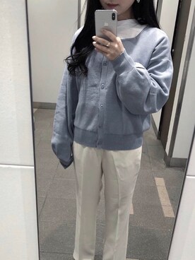 「LOWRYS FARM（ローリーズファーム）のセンタープレスカラーフレアパンツ　870189（その他パンツ）」を使った、🐰さん（レディース・147cm）の秋コーディネート