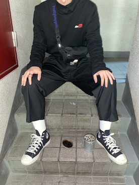 「ADER error」｜「アイテム（スラックス）」を使った、ざいこさん（メンズ・174cm）の春コーディネート