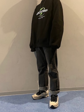 「ADER error」｜「アイテム（スウェット）」を使った、ざいこさん（メンズ・174cm）の春コーディネート