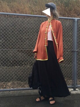 キャップを使った カンフーシャツ の人気ファッションコーディネート Wear
