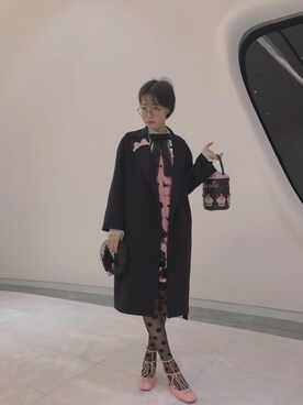 「通勤穿搭」｜「アイテム（トレンチコート）」を使った、熊勃然Elsaさん（レディース・167cm）の秋コーディネート