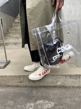 「CDG（シーディージー）のアイテム（財布/小物）」を使った、クレケンさん（メンズ・171cm）の冬コーディネート