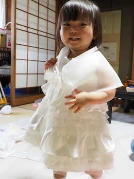 「MOONONNON（ムーノンノン）のアイテム」を使った、Mar-tanさん（キッズ・80cm）の春コーディネート