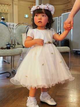 「MOONONNON（ムーノンノン）のアイテム」を使った、Mar-tanさん（キッズ・80cm）の夏コーディネート