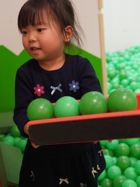 「アイテム（スカート）」を使った、Mar-tanさん（キッズ・100cm）の冬コーディネート