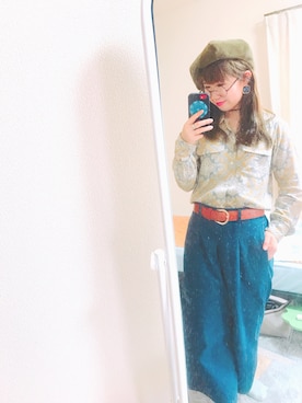 「JOHN MOORE（ジョンムーア）のアイテム」を使った、@achanさん（レディース・157cm）の夏コーディネート