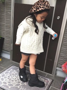 「ザノースフェイス」｜rinon26さん（キッズ・100cm）の冬コーディネート