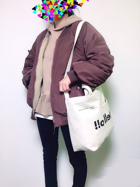 「アイテム（ブルゾン）」を使った、Ｔｏｒｉｋｅｒａ☺︎さん（レディース・158cm・10代）の冬コーディネート