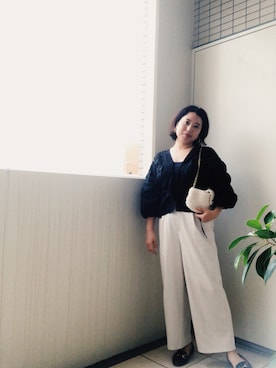 「PLAIN PEOPLE（プレインピープル）のアイテム（トップス）」を使った、Y808さん（レディース・155cm）の秋コーディネート