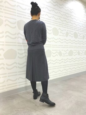 「ベルトデザイン」｜HIMIKO　大丸福岡天神店(博多大丸)さん（レディース・158cm）の冬コーディネート