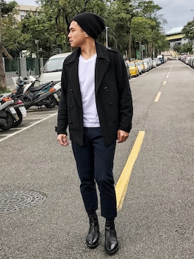 「Loake（ローク）のアイテム（ブーツ）」を使った、TUNG TONEさん（メンズ・175cm）の冬コーディネート