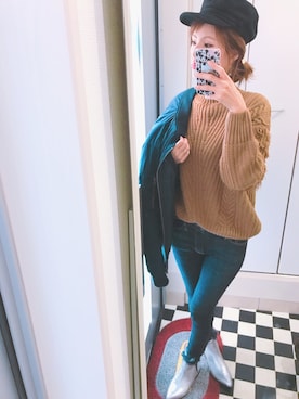 「シルバー」｜「アイテム（キャスケット）」を使った、natsuさん（レディース・165cm）の冬コーディネート