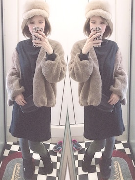 「ヌプシ」｜「アイテム（ワンピース/ドレス）」を使った、natsuさん（レディース・165cm）の冬コーディネート