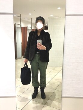 「トートバック」｜「アイテム（その他アウター）」を使った、はむさん（レディース・158cm）の冬コーディネート